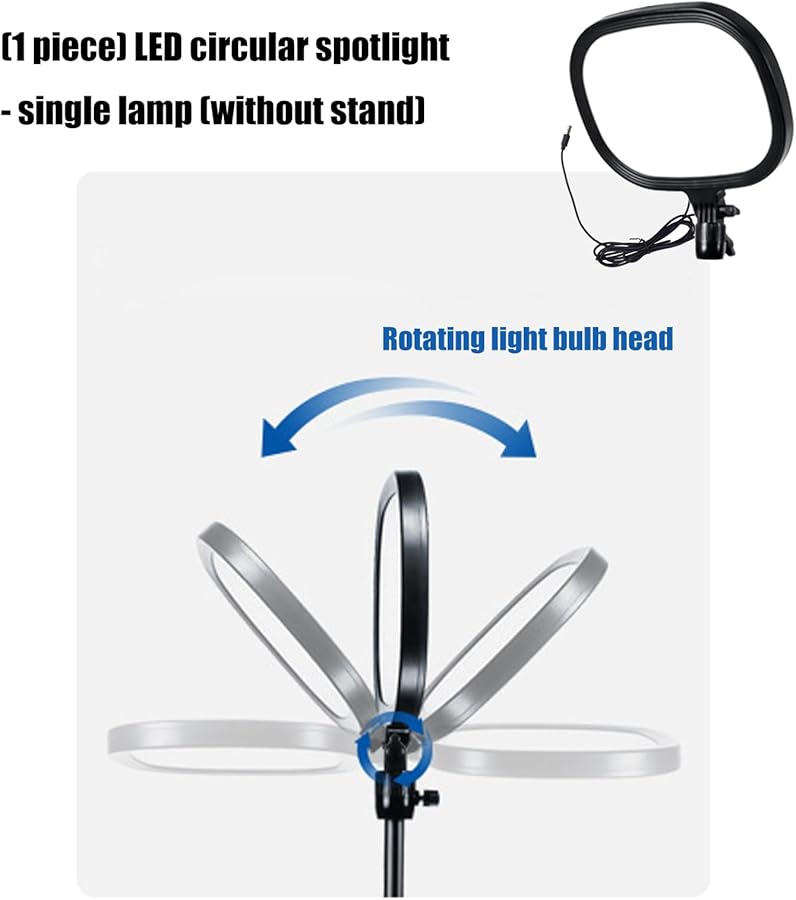 Black LED Hoop Fill Light Portable Multiple Dimming Modes for Phone Content Creators - Image 3